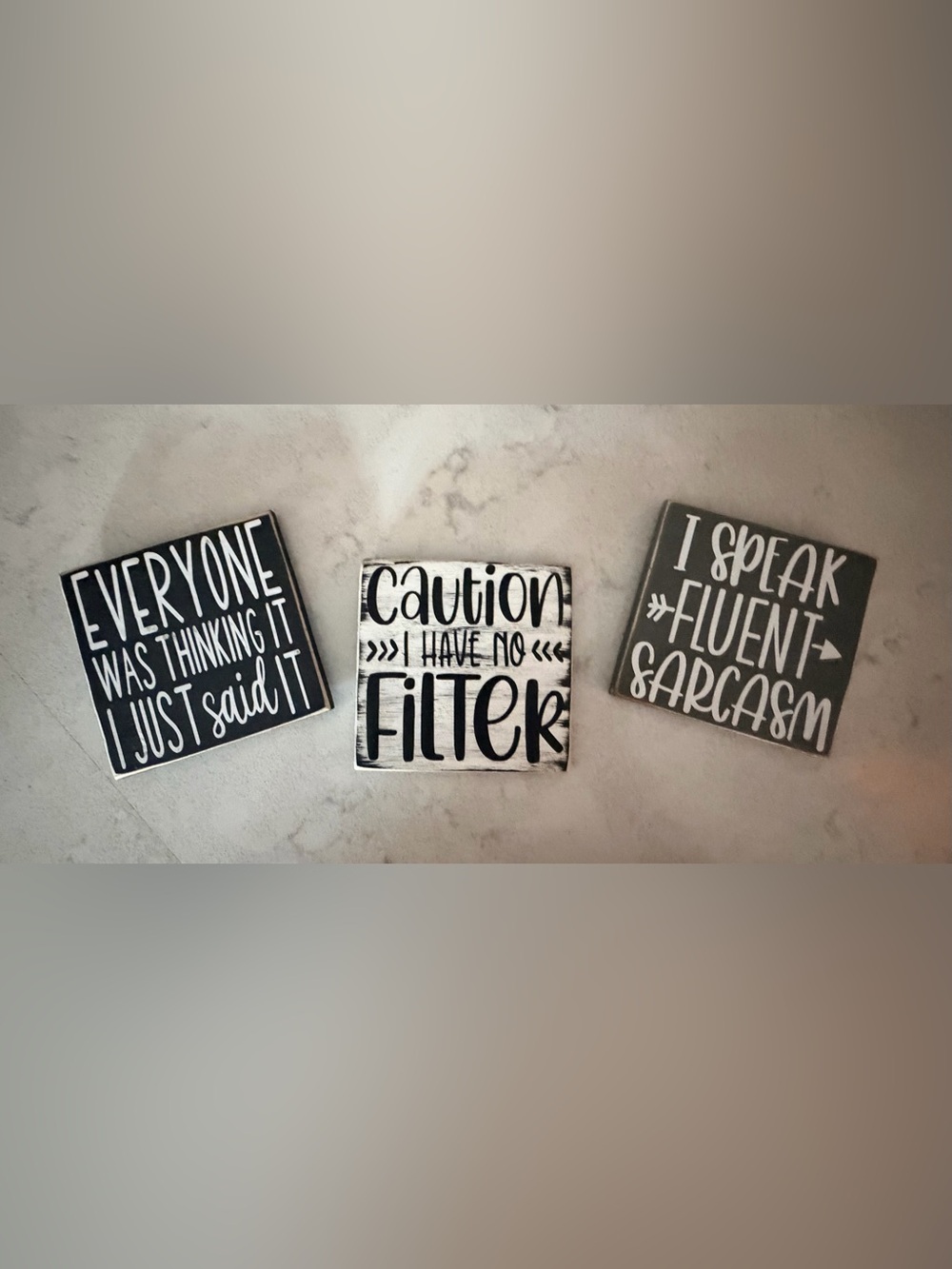 Playful Wooden Black and White Wall Art